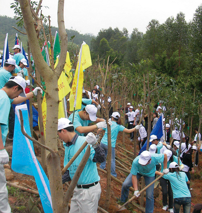 China (Shenzhen) Tree planting activities in Shenzhen